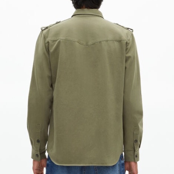 NWT The Kooples Khaki Officer Style Overshirt | Size XL - Army Green - Picture 2 of 8